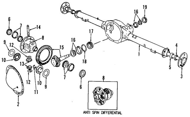 4746448 - Universals &amp; Rear Axle: Axle Housing for Mopar Image
