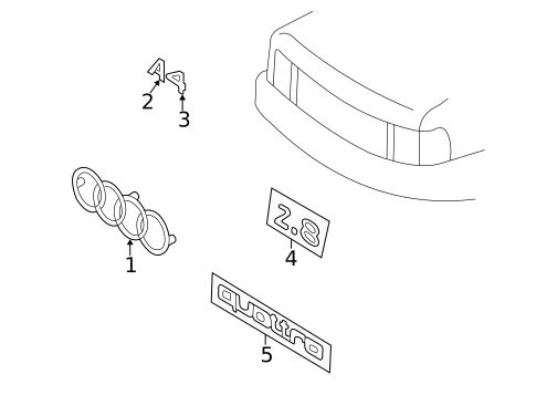 Exterior Trim - Lift Gate for 2001 Audi A4 Quattro #0