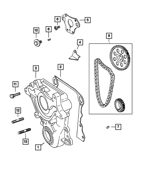 Timing Belt and Cover for 2001 Dodge Ram 2500 #0