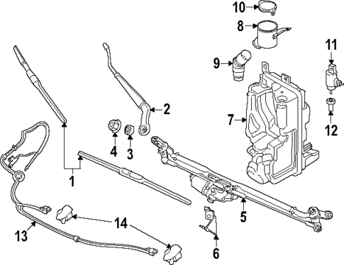 Wiper & Washer Components for 2020 Mini Cooper #0