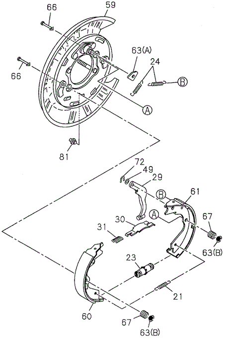Parking Brake for 1997 Acura SLX #0