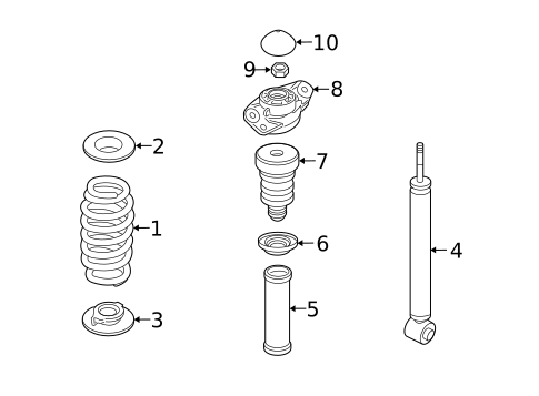 Shocks & Components for 2008 Volkswagen Rabbit #1