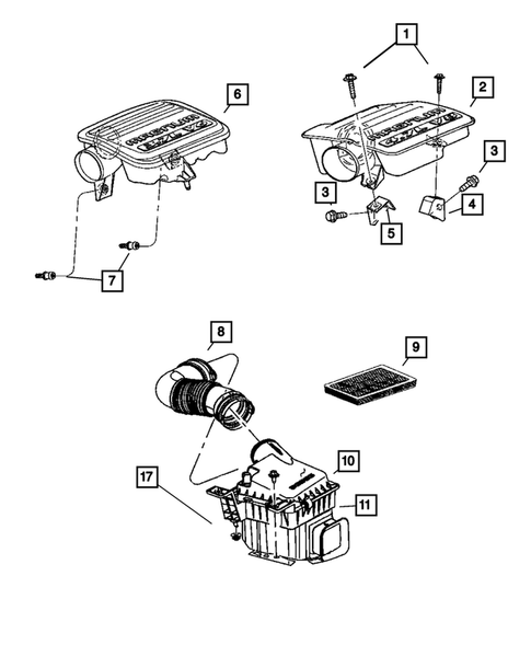 Air Cleaner for 2007 Dodge Durango #0