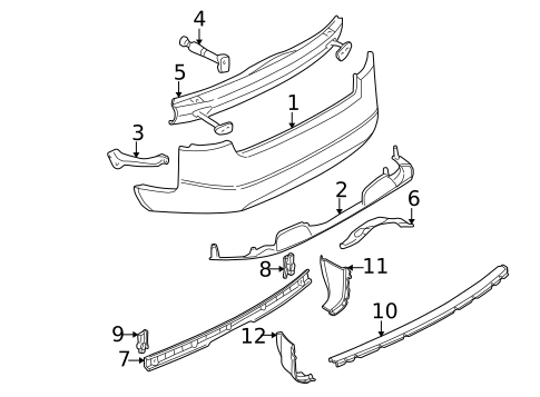 Bumper & Components - Rear for 2004 Audi A6 #0