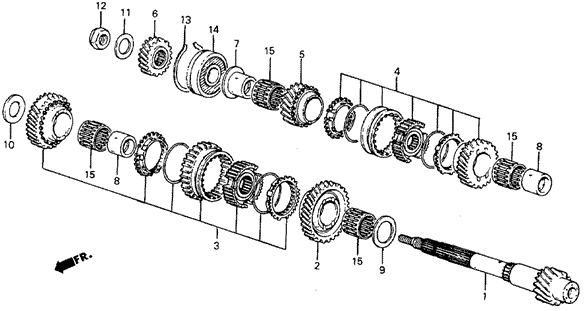 MT Countershaft for 1985 Honda Civic #0