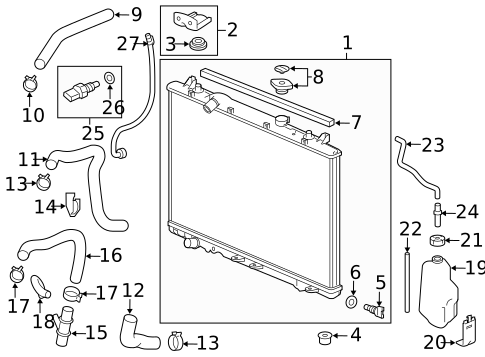 Radiator & Components for 2015 Acura MDX #0