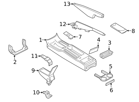 Center Console for 2001 Volkswagen Passat #1