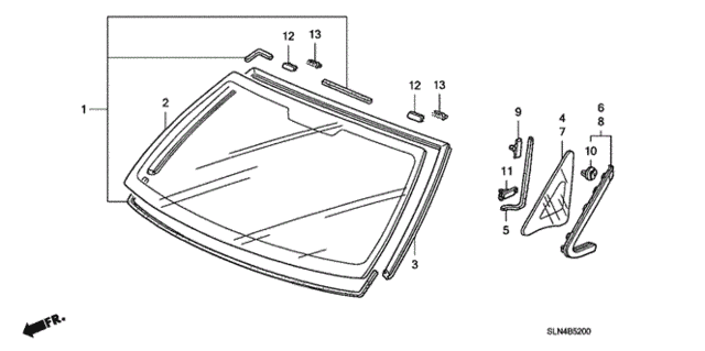 Front Windshield for 2007 Honda Fit #0