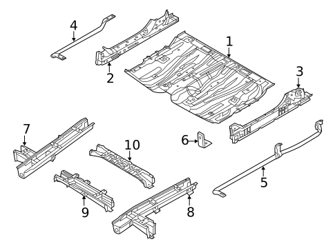 Floor & Rails for 2012 Nissan Quest #0