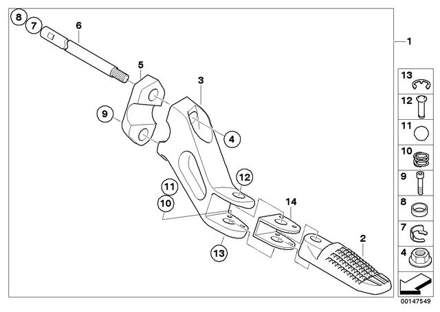 7119904670 - Design: Flange Nut - M10-10-zns3 for BMW-Motorrad Image