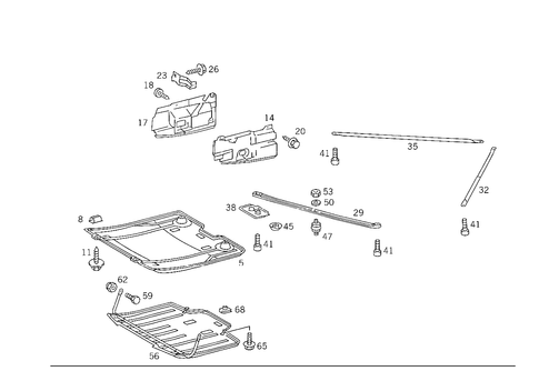 Engine Compartment Panelling for 1990 Mercedes-Benz 300 SL #0