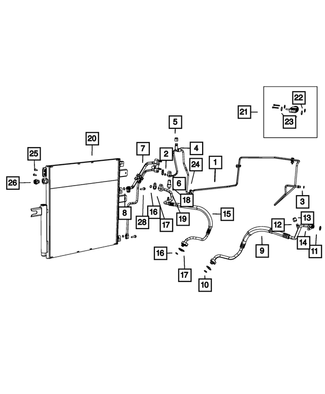 68140653AE - Air Conditioners and Heaters: A/c Suction Line for Mopar Image image