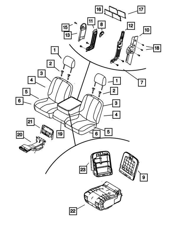 1RT00DK2AA - Interior Trim: Front Headrest for Mopar Image