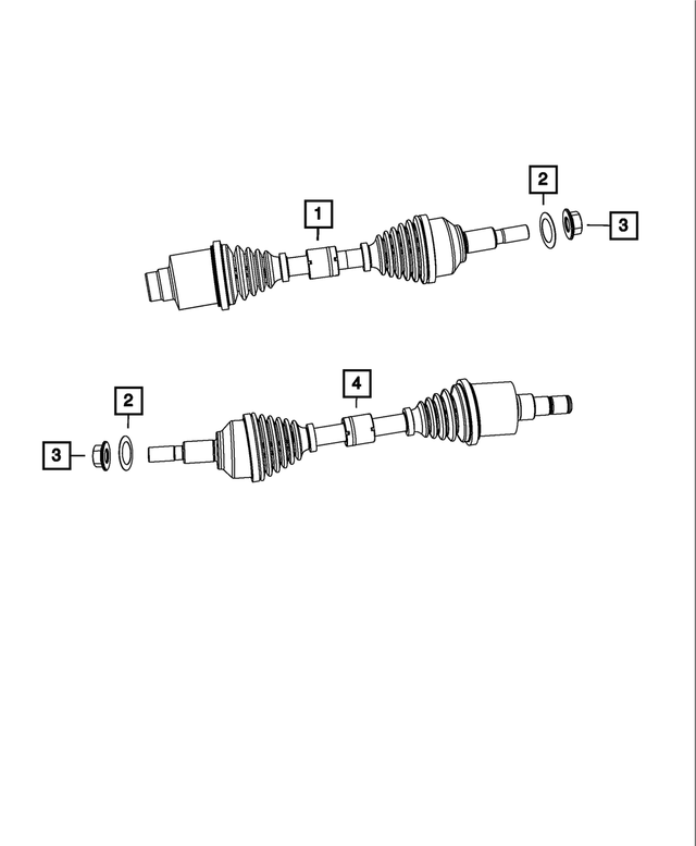 R8079566AB - Differential and Drive Line: Front Drive Shaft, Right, Remanufactured for Mopar Image