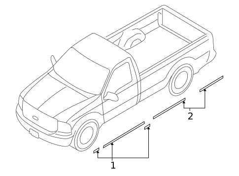 Stripe Tape for 2008 Ford F-350 Super Duty #1