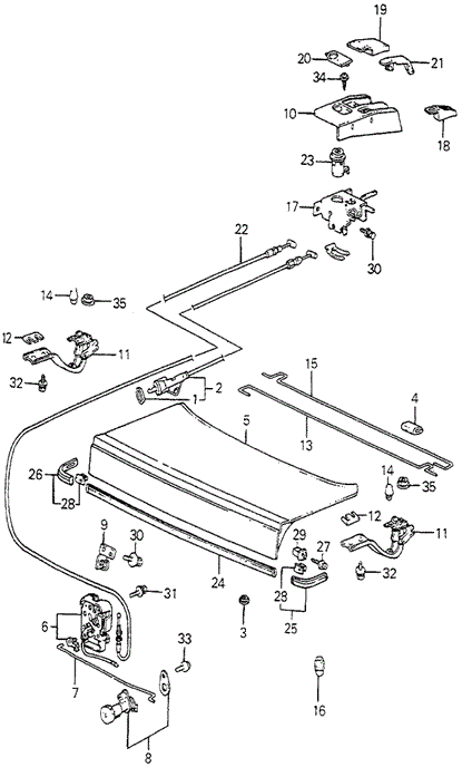 Trunk Lid 4DR for 1984 Honda Accord #0