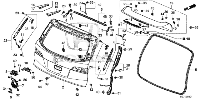Tailgate (Power) for 2016 Honda Pilot #0