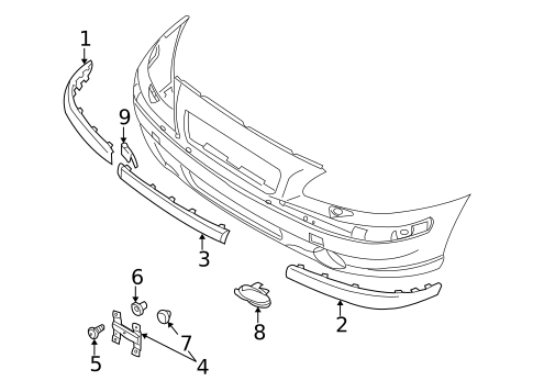 Exterior Trim - Front Bumper for 2004 Volvo S60 #0
