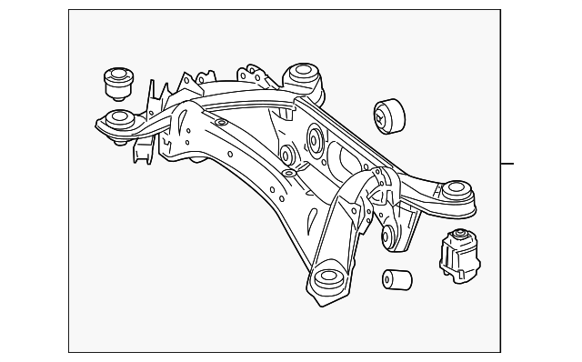 2008-2014 Mercedes-Benz Suspension Sub-Frame Cross-Member 204-350