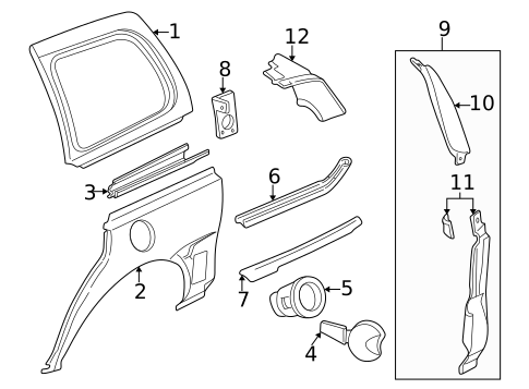 Side Panel & Components for 2004 Pontiac Montana #0