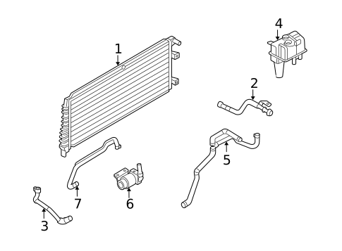 Radiator & Components for 2010 Mercury Mariner #3