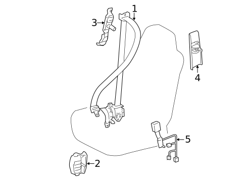 Front Seat Belts for 2019 Lexus GS F #0