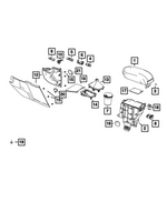 6RH27LXHAA - Interior Trim: Floor Console Mat for Mopar Image