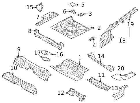 Rear Floor & Rails for 2025 Nissan Sentra #0