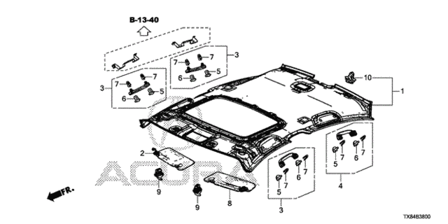 Roof Lining for 2013 Acura ILX #0