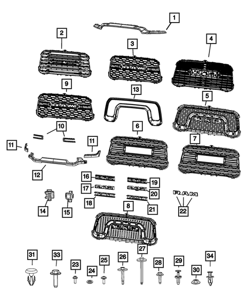 Grilles for 2024 Ram 2500 #0