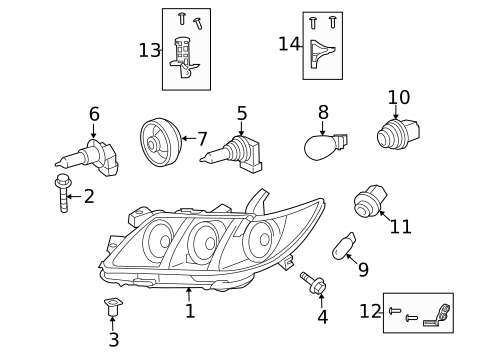 Signal Lamps for 2007 Toyota Camry #0