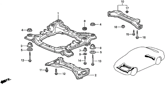 Cross Beam for 1996 Acura TL #0