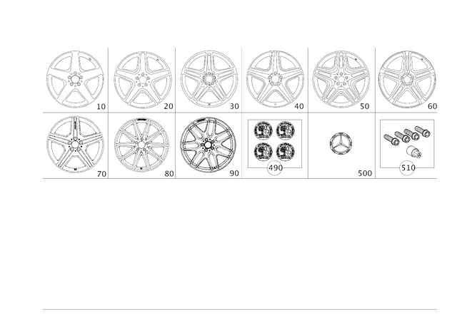 4000900 - Wheels and Accessories: Wheel Trim for Mercedes-Benz Image