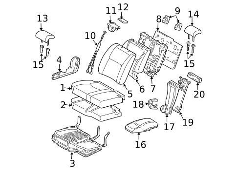 Second Row Seats for 2006 Toyota Highlander #1