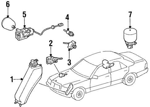 Auto Leveling Components for 1989 Mercedes-Benz 260E #0