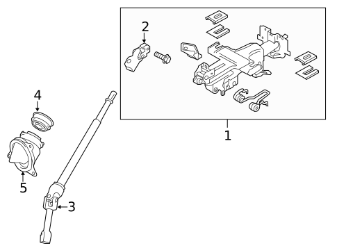 Steering Column Assembly for 2013 Nissan Quest #0