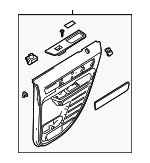 8A1Z7827406BA - Body: Door Trim Panel for Lincoln: MKX Image