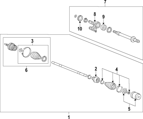 Axle Shafts & Joints for 2005 Honda Element #0