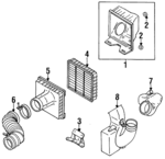 MR571472 - : Air Filter for Dodge: Colt Image