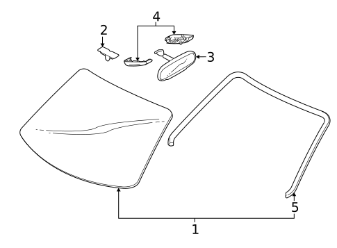 Glass - Windshield for 2012 Mazda 3 #0