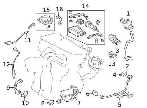 Emission Components for 2013 Toyota Camry #1