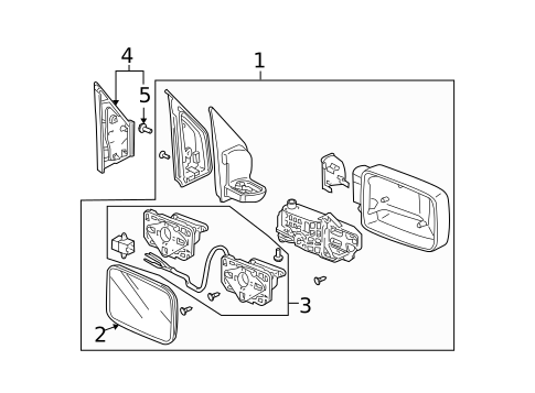 Outside Mirrors for 2005 Honda Element #0