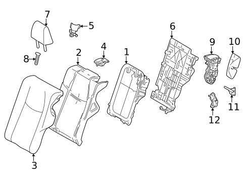 Rear Seat Components for 2024 Toyota Venza #1