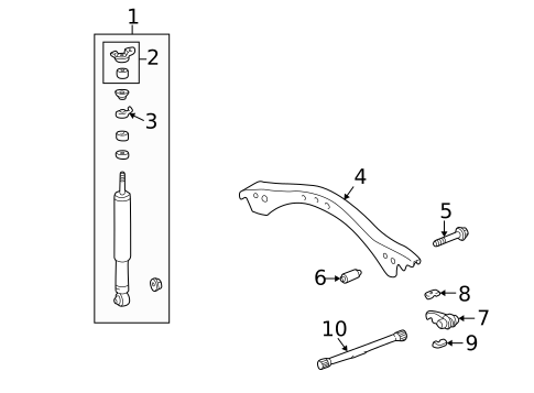 Shocks & Components for 2006 Lexus LX470 #0
