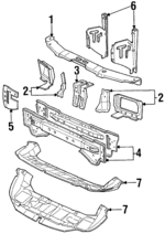 F5RZ16138B - Body: Upper Tie Bar for Ford Image
