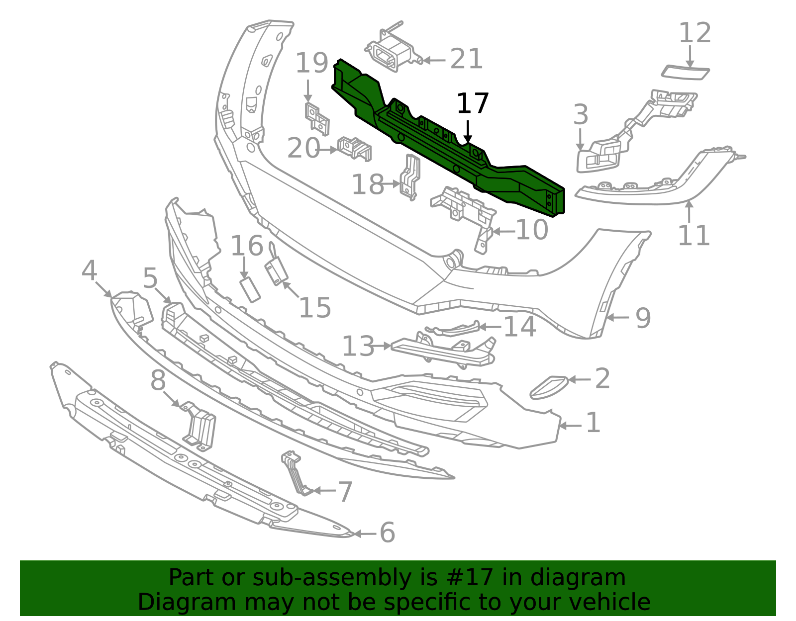 86631 R5000 86631-CV500 - Impact Bar 2022-2024 Kia EV6 | Kia.Parts Store