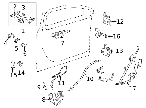 Lock & Hardware for 2018 Cadillac XT5 #4