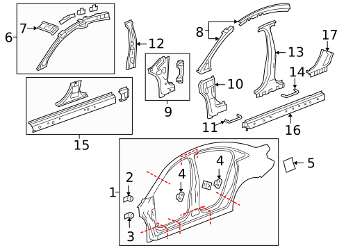Center Pillar & Rocker for 2014 Chevrolet Cruze #0