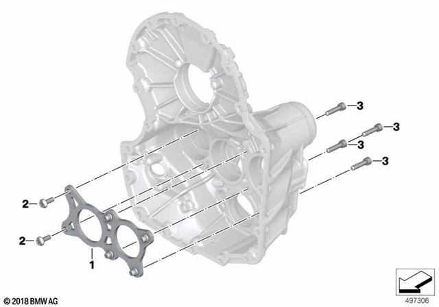 23128520615 - Manual Transmission: Bearing Retainer Plate -  for BMW-Motorrad Image