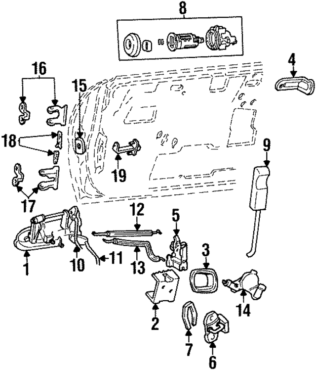 5017744AA - Body: Handle, Outside for Mopar Image